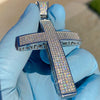 925 Sterling Silver Cross 2.5CT Moissanite Iced Flooded Out Pendant