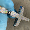 925 Sterling Silver Cross 2.5CT Moissanite Iced Flooded Out Pendant