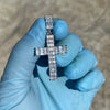 925 Sterling Silver Cross Flooded Out CZ Baguette Iced Hip Hop Pendant