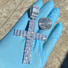 925 Sterling Silver Cross Flooded Out CZ Baguette Iced Hip Hop Pendant