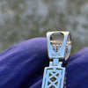 925 Sterling Silver Cross Iced Flooded Out CZ Pendant 2" Inch