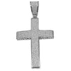 925 Sterling Silver Cross Moissanite Iced Flooded Out Pendant  2"