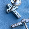 925 Sterling Silver Cross Stud Earrings 0.12CT D VVS Moissanite Stones Iced Flooded Out