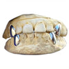 925 Sterling Silver Custom Canine Tooth Caps Teeth Grillz Set