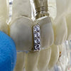925 Sterling Silver CZ Iced Single Gap Tooth Grillz