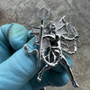 925 Sterling Silver Devil Demon Satan Pendant Moissanite El Diablo Dije De Plata