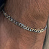 925 Sterling Silver Diamond Cut Cuban Bracelet 8.25" 5MM
