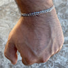 925 Sterling Silver Diamond Cut Cuban Bracelet 8.25" 5MM