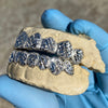 925 Sterling Silver Diamond-Cut Diamond Dust Custom Grillz