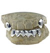 925 Sterling Silver Diamond Dust Custom Vampire Fangs Grillz Set