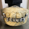 925 Sterling Silver Diamond Dust Custom Vampire Fangs Grillz Set