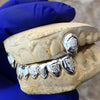 925 Sterling Silver Diamond Dust Custom Vampire Fangs Grillz Set