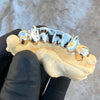 925 Sterling Silver Diamond Dust Diamond Cuts Vampire Fangs Custom Grillz