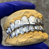 925 Sterling Silver Diamond Dust With White Border Custom Grillz