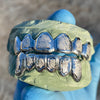 925 Sterling Silver Diamond Dust With White Border Custom Grillz