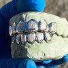 925 Sterling Silver Diamond Dust With White Border Custom Grillz