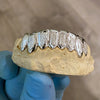 925 Sterling Silver Diamond Dust With White Border Custom Grillz