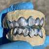 925 Sterling Silver Diamond Dust With White Border Custom Grillz