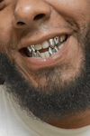 925 Sterling Silver Double Canine /Incisor Vampire Fangs Custom Grillz