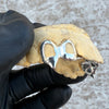 925 Sterling Silver Double Vampire Fangs All Open Face Custom Grillz