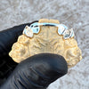 925 Sterling Silver Double Vampire Fangs All Open Face Custom Grillz