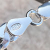 925 Sterling Silver Flat Cuban Link Chain Italy Necklace 5MM