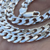 925 Sterling Silver Flat Cuban Link Chain Necklace 7MM 18-24"