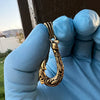 925 Sterling Silver Gold Plated Hawaiian Fish Hook Tribal Makau Pendant