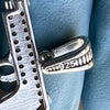 925 Sterling Silver Gun Pistol Scrollwork Engraving Iced CZ Pendant