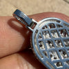 925 Sterling Silver Hamsa Hand Pendant Iced Baguette CZ 3D Charm