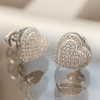 925 Sterling Silver Heart Shaped 0.65ct Moissanite Earrings Pass Diamond Tester