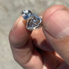 925 Sterling Silver Heart Shaped Earrings Iced 0.65ct Moissanite Flooded Out Pass Diamond Tester