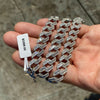 925 Sterling Silver Iced Cuban Link Chain Flooded Out 12 mm x 18"-24"