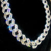 925 Sterling Silver Iced Cuban Link Chain Flooded Out 12 mm x 18"-24"