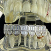 925 Sterling Silver Iced CZ Flooded Out Baguettes Bottom 8 Teeth Grillz
