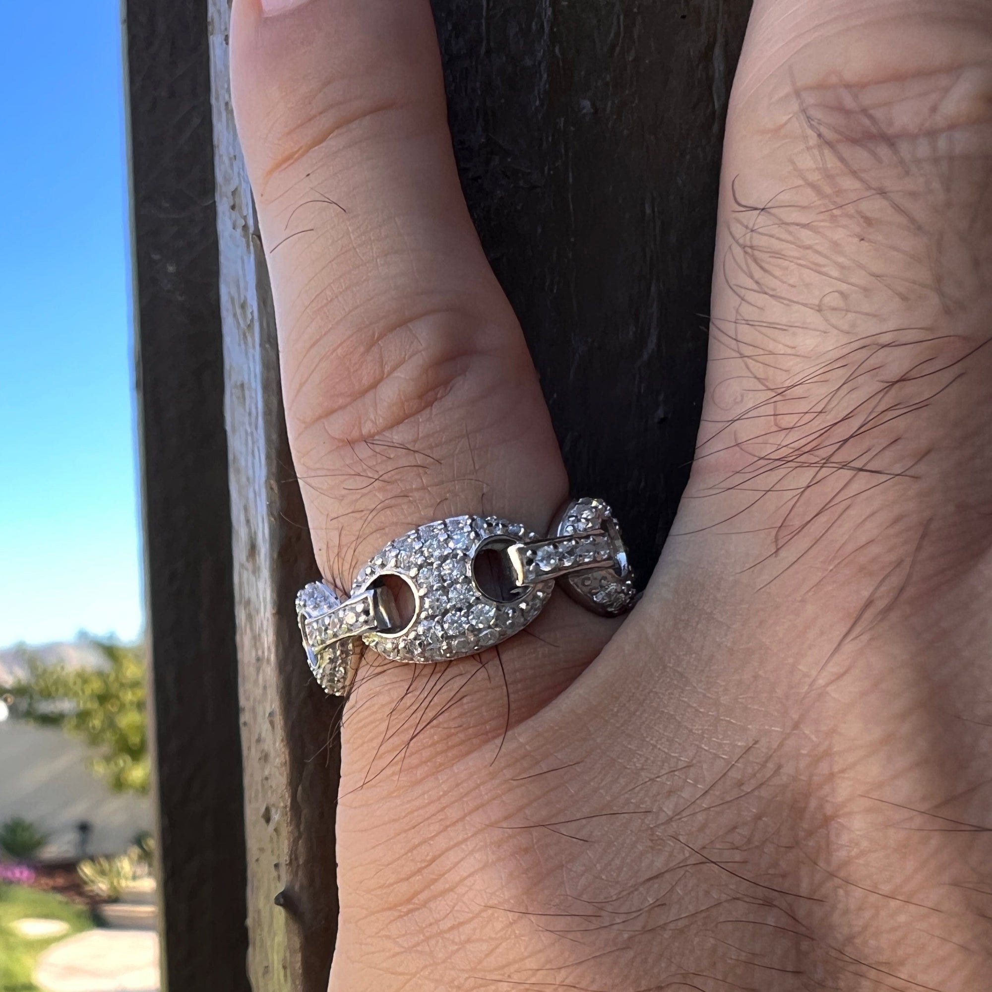 thumbnail image 2 of Bling Cartel 925 Sterling Silver Huge Heart Ring – CZ Iced, Hip Hop Style, Unisex 2 of 5