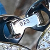 925 Sterling Silver Iced Flooded Out CZ Anchor Mariner Link