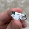 925 Sterling Silver Iced Money $ Dollar Sign Two Tone Ring