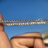 925 Sterling Silver Iced One Row Tennis Bracelet 2MM 6"-8.5"