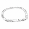 925 Sterling Silver Italy Figaro Link Chain Bracelet 6 MM Thick 6"-9" Inch