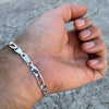 925 Sterling Silver Italy Figaro Link Chain Bracelet 6 MM Thick 6"-9" Inch