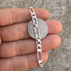 925 Sterling Silver Italy Figaro Link Chain Bracelet 6 MM Thick 6"-9" Inch