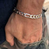 925 Sterling Silver Italy Figaro Link Chain Bracelet 8 MM Thick 6"-9" Inch