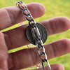 925 Sterling Silver Italy Figaro Link Chain Bracelet 8 MM Thick 6"-9" Inch