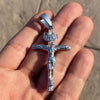 925 Sterling Silver Jesus Crucifix Cross Shiny Pendant Large 2.5" in