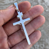 925 Sterling Silver Jesus Crucifix Cross Shiny Pendant Large 2.5" in