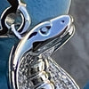 925 Sterling Silver King Cobra Snake Serpent Iced CZ Flooded Out Pendant