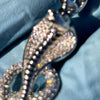 925 Sterling Silver King Cobra Snake Serpent Iced CZ Flooded Out Pendant