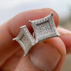 925 Sterling Silver Kite Earrings Iced Flooded Out Moissanite .88ct Pass Diamond Tester