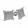 925 Sterling Silver Kite Earrings Iced Flooded Out Moissanite .88ct Pass Diamond Tester